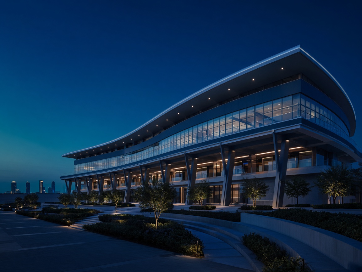 Meydan Grandstand at blue hour — Stratum Advisory Dubai location